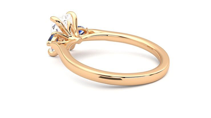 Taylor & Hart Faith Radiant Engagement Ring 360 degree image 18