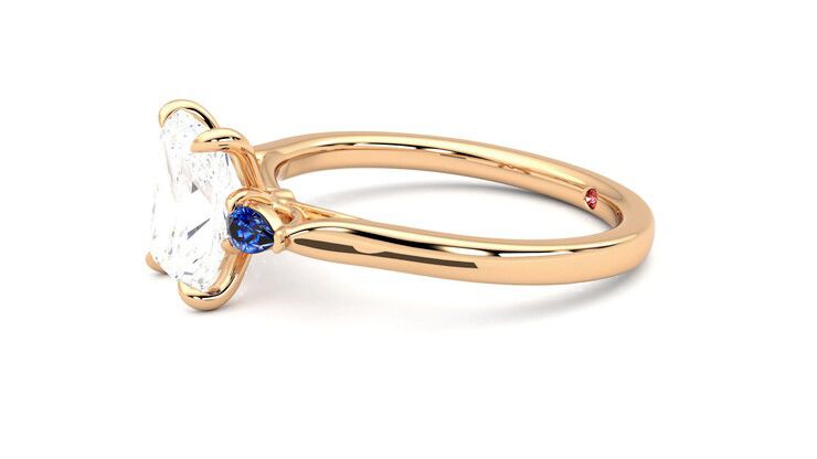 Taylor & Hart Faith Radiant Engagement Ring 360 degree image 22