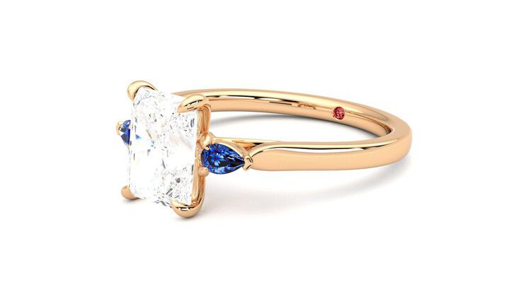 Taylor & Hart Faith Radiant Engagement Ring 360 degree image 24