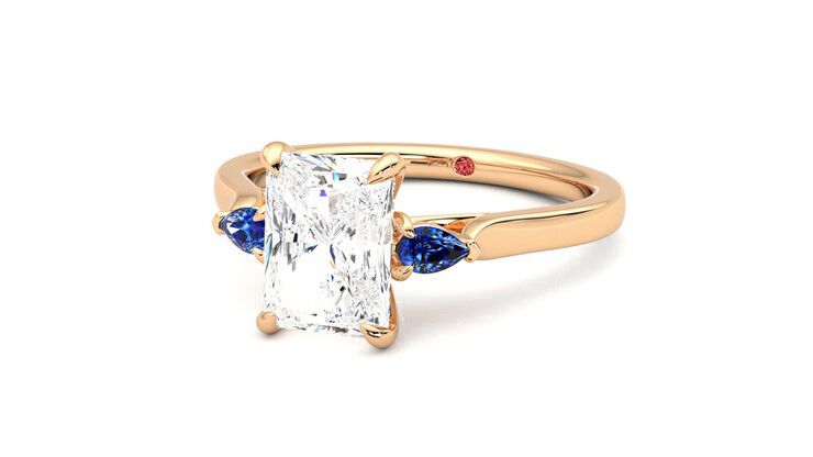 Taylor & Hart Faith Radiant Engagement Ring 360 degree image 26