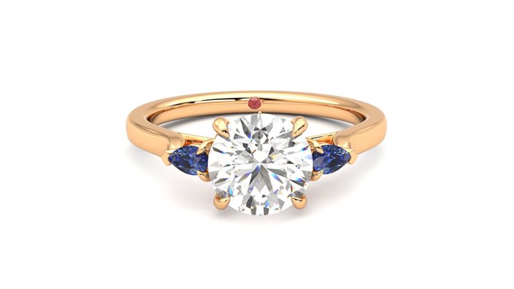 Taylor & Hart Faith Round Engagement Ring 360 degree image 1