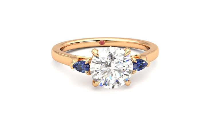 Taylor & Hart Faith Round Engagement Ring 360 degree image 2