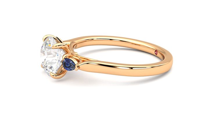 Taylor & Hart Faith Round Engagement Ring 360 degree image 22