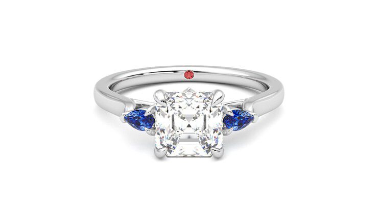 Taylor & Hart Faith Asscher Engagement Ring 360 degree image 0