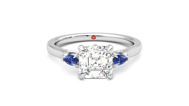 Taylor & Hart Faith Asscher Engagement Ring 360 degree image 1
