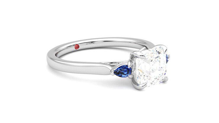 Taylor & Hart Faith Asscher Engagement Ring 360 degree image 6