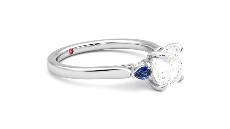 Taylor & Hart Faith Asscher Engagement Ring 360 degree image 7