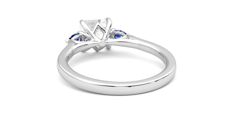 Taylor & Hart Faith Asscher Engagement Ring 360 degree image 16