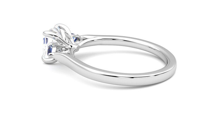 Taylor & Hart Faith Asscher Engagement Ring 360 degree image 19