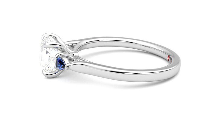 Taylor & Hart Faith Asscher Engagement Ring 360 degree image 21