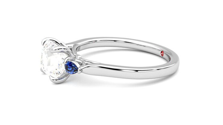 Taylor & Hart Faith Asscher Engagement Ring 360 degree image 22