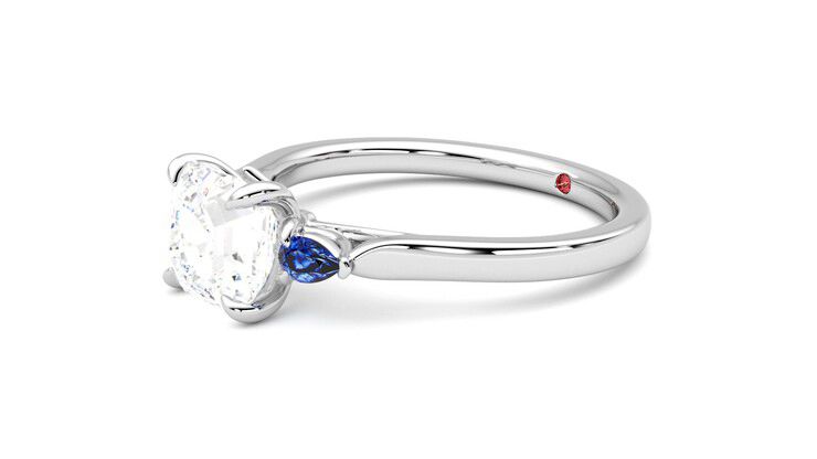 Taylor & Hart Faith Asscher Engagement Ring 360 degree image 23