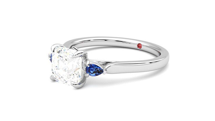Taylor & Hart Faith Asscher Engagement Ring 360 degree image 24