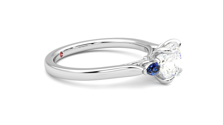 Taylor & Hart Faith Cushion Engagement Ring 360 degree image 8