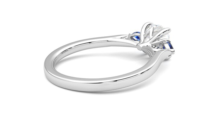 Taylor & Hart Faith Cushion Engagement Ring 360 degree image 12
