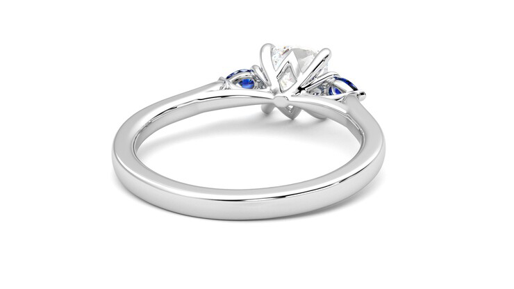 Taylor & Hart Faith Cushion Engagement Ring 360 degree image 14