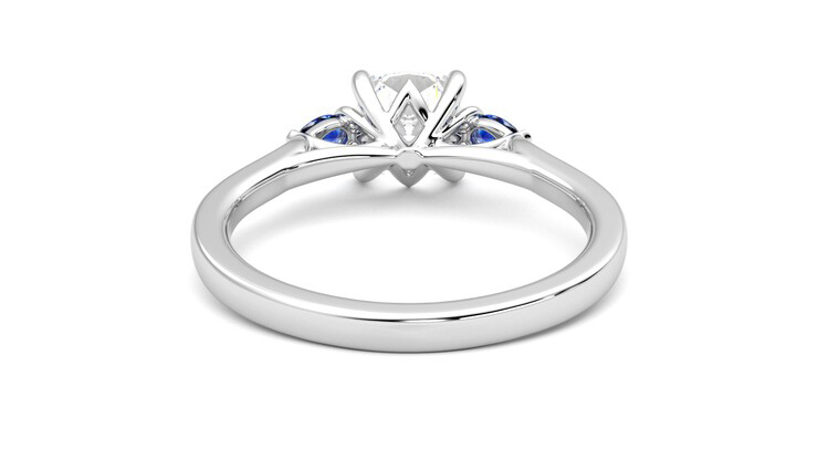 Taylor & Hart Faith Cushion Engagement Ring 360 degree image 15