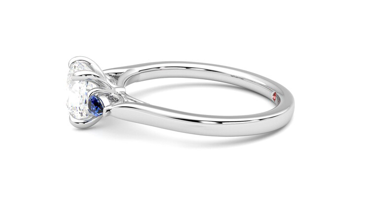 Taylor & Hart Faith Cushion Engagement Ring 360 degree image 21