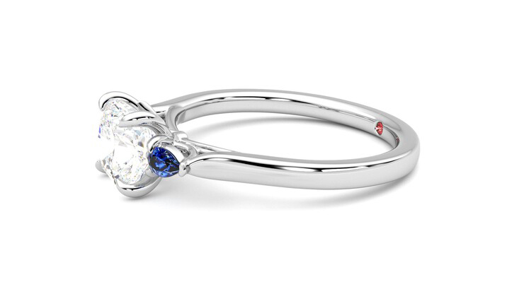 Taylor & Hart Faith Cushion Engagement Ring 360 degree image 22