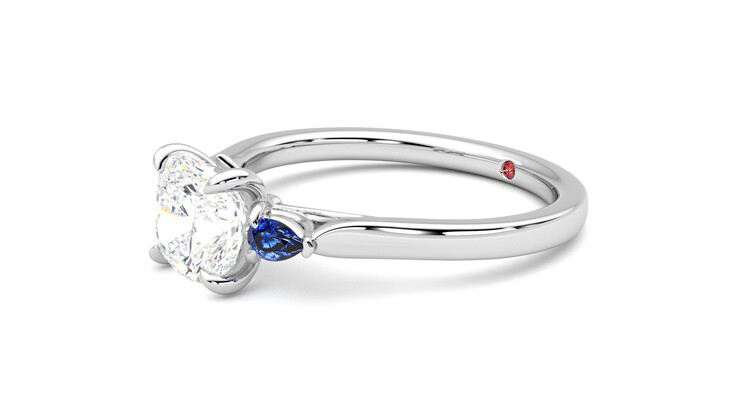 Taylor & Hart Faith Cushion Engagement Ring 360 degree image 23