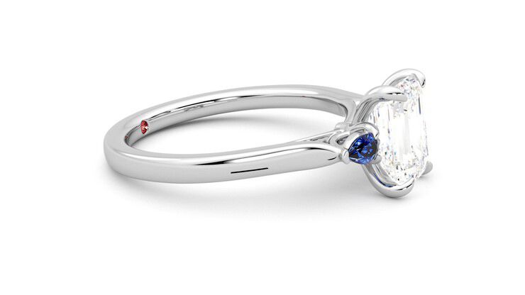 Taylor & Hart Faith Emerald Engagement Ring 360 degree image 8