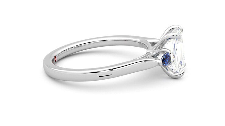 Taylor & Hart Faith Emerald Engagement Ring 360 degree image 9
