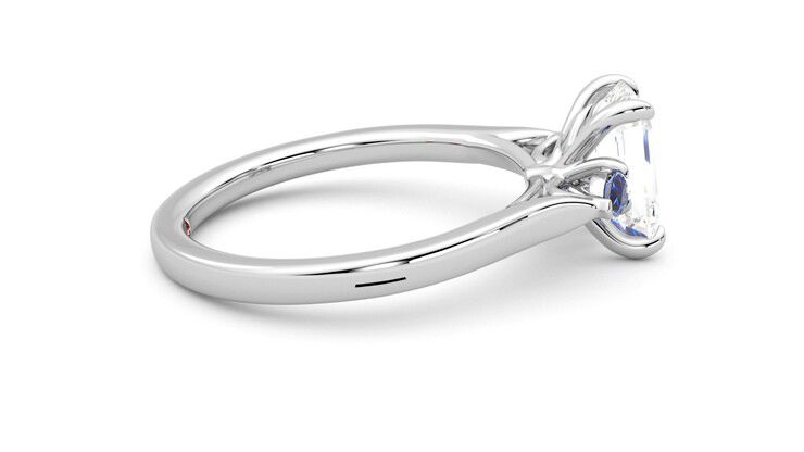 Taylor & Hart Faith Emerald Engagement Ring 360 degree image 10