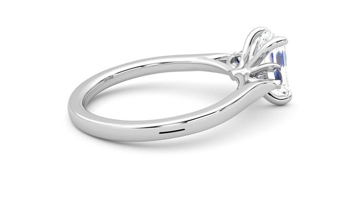 Taylor & Hart Faith Emerald Engagement Ring 360 degree image 11