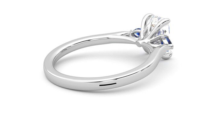 Taylor & Hart Faith Emerald Engagement Ring 360 degree image 12