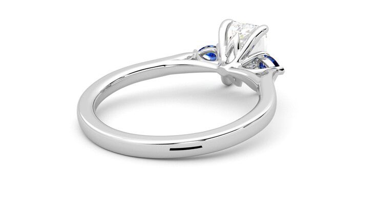 Taylor & Hart Faith Emerald Engagement Ring 360 degree image 13
