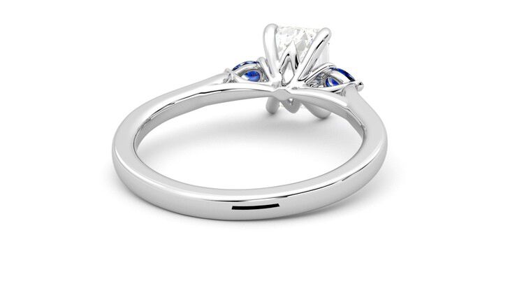 Taylor & Hart Faith Emerald Engagement Ring 360 degree image 14