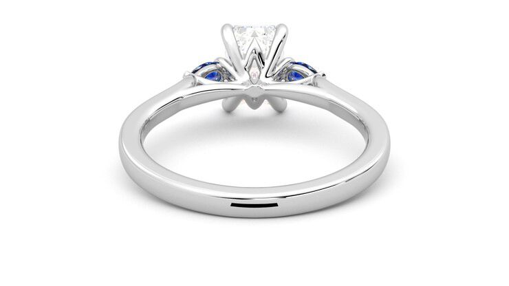 Taylor & Hart Faith Emerald Engagement Ring 360 degree image 15