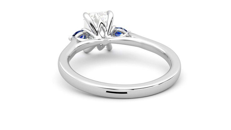 Taylor & Hart Faith Emerald Engagement Ring 360 degree image 16