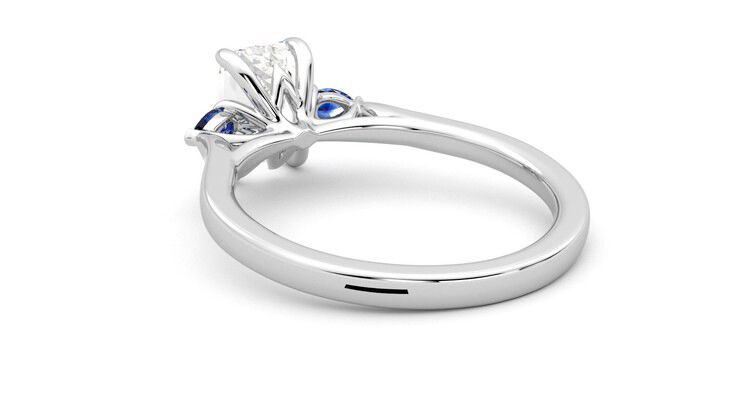 Taylor & Hart Faith Emerald Engagement Ring 360 degree image 17
