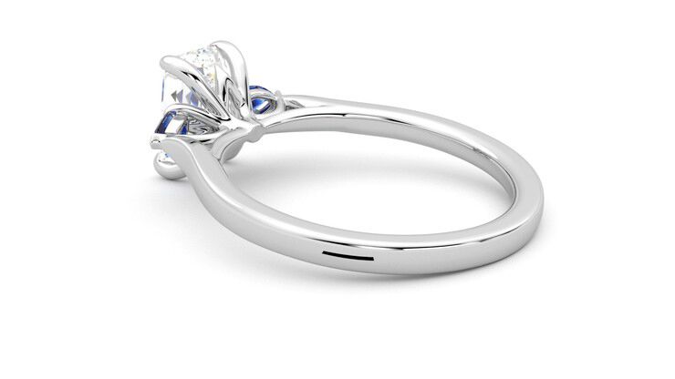 Taylor & Hart Faith Emerald Engagement Ring 360 degree image 18