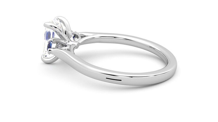 Taylor & Hart Faith Emerald Engagement Ring 360 degree image 19