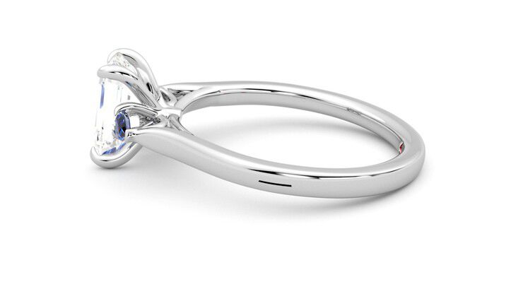 Taylor & Hart Faith Emerald Engagement Ring 360 degree image 20