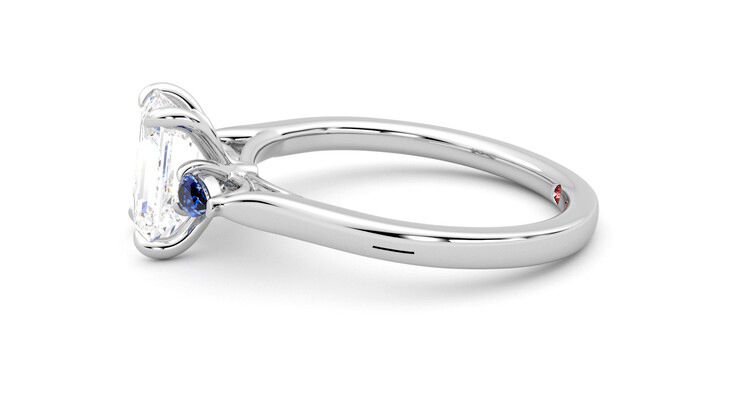 Taylor & Hart Faith Emerald Engagement Ring 360 degree image 21