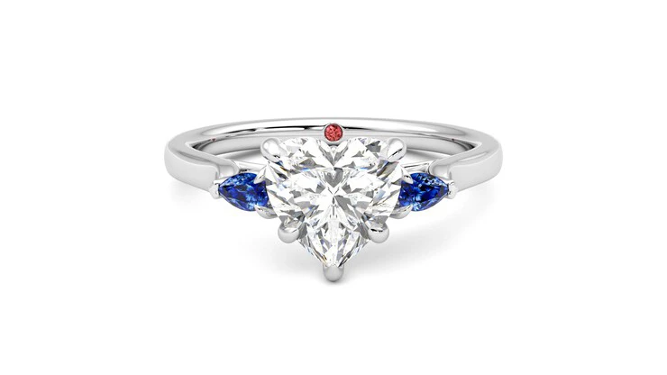 Taylor & Hart Faith Heart Engagement Ring 360 detail 01