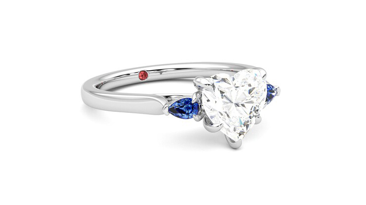 Taylor & Hart Faith Heart Engagement Ring 360 degree image 5