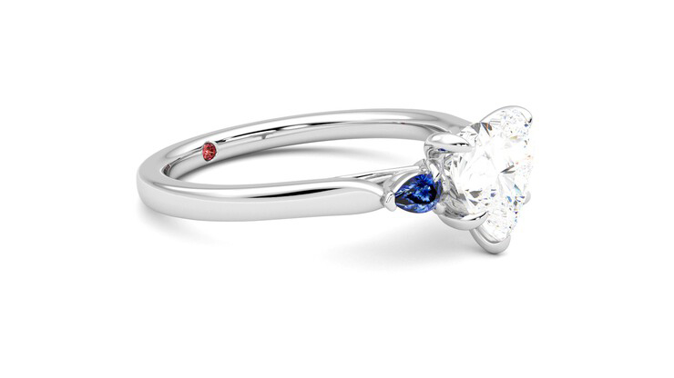 Taylor & Hart Faith Heart Engagement Ring 360 degree image 7