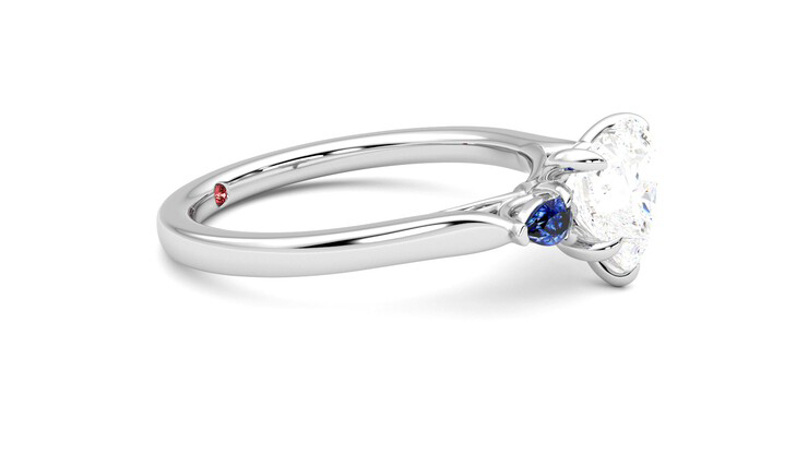 Taylor & Hart Faith Heart Engagement Ring 360 degree image 8
