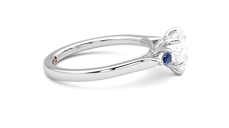 Taylor & Hart Faith Heart Engagement Ring 360 degree image 9