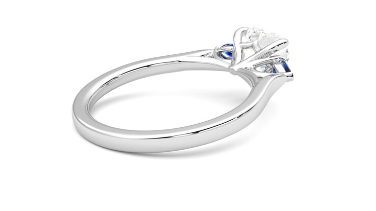 Taylor & Hart Faith Heart Engagement Ring 360 degree image 12