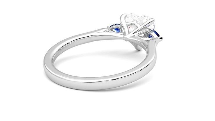 Taylor & Hart Faith Heart Engagement Ring 360 degree image 13