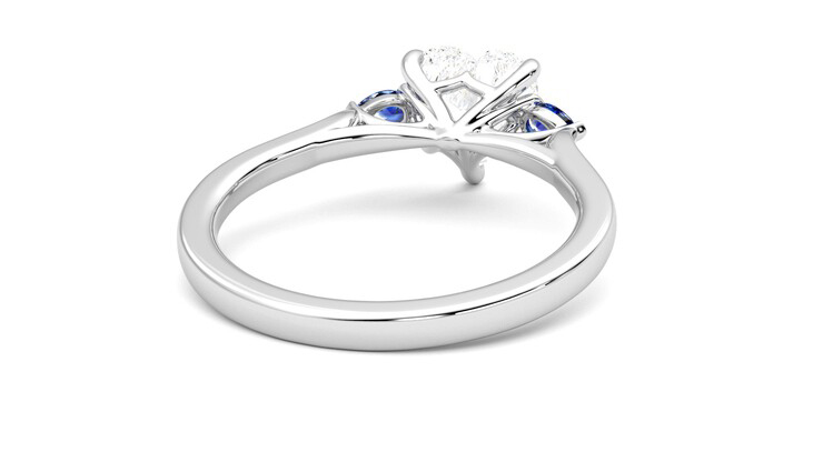 Taylor & Hart Faith Heart Engagement Ring 360 degree image 14