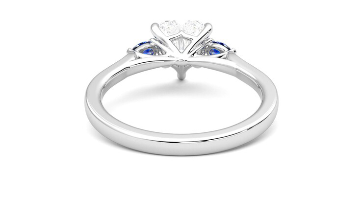 Taylor & Hart Faith Heart Engagement Ring 360 degree image 15