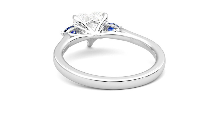 Taylor & Hart Faith Heart Engagement Ring 360 degree image 16