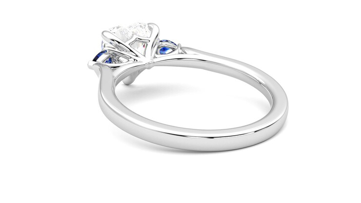 Taylor & Hart Faith Heart Engagement Ring 360 degree image 17