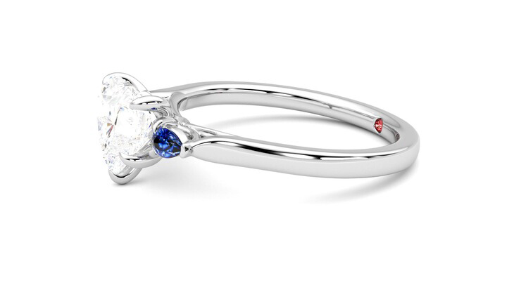 Taylor & Hart Faith Heart Engagement Ring 360 degree image 22